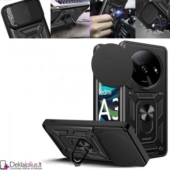 5in1 smūgiams atsparus dėklas su žiedu ir kameros apsauga (Xiaomi Redmi A3)